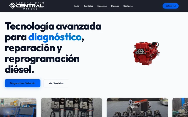 Diseño web de Central Diesel Laboratorios