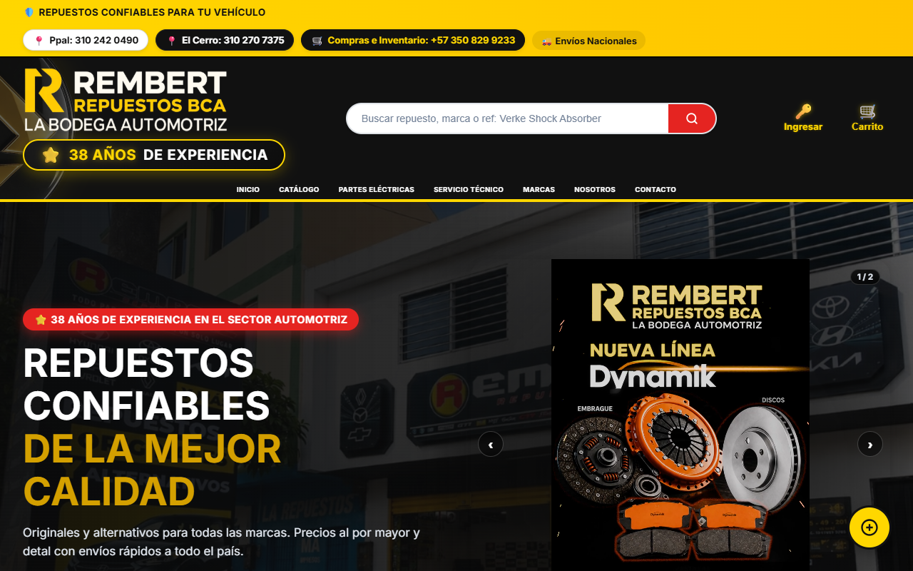 Tienda online y catálogo de repuestos de REMBERT